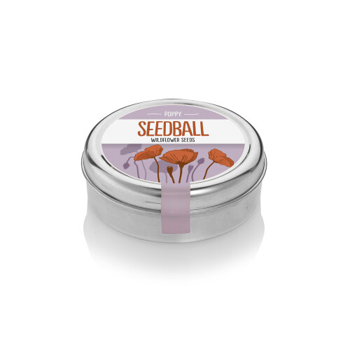 Seedball Poppy Tin