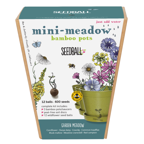 Mini-Meadow Bamboo Pots - Garden Meadow